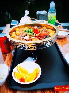 Gold Colored Copper Imitation Wok Pan Wide Edge Flat Bottom Hotel Restaurant Private Kitchen Specialities Commercial Use