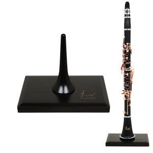 SLADE Clarinet Stand Detachable Maple Base Bracket for Bb Clarinet Display with Anti-Slip Pad Woodwind Instrument Accessory