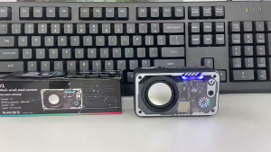 V1 Transparent Mecha Wireless Bluetooth Speaker Sound Light Rhythm Subwoofer TWS Stereo Cyberpunk Support TF Card