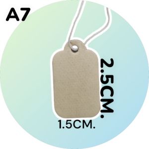 ป้ายราคาสินค้า กระดาษน้ำตาล ขนาด 1.5x2.5 ซม. 1 ซอง 100 ตัว พร้อมส่ง