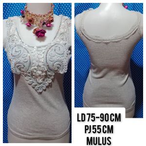 ATASAN WANITA BLOUSE KENSI GREY SEQUIN 540