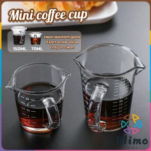 KLIMO Mini Coffee Milk Cup Glass With Handle Multi-functional Taste Dish 70ml / 150ml