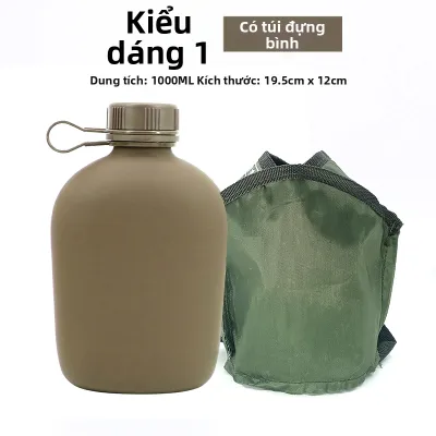 Bình Nước Nhôm Dày Phong Cách Quân Đội 1L