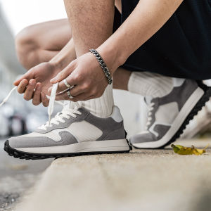 Giày Thể Thao Nam Thoáng Khí Kiểu Dáng Giản Dị Thoải Mái Cổ Thấp Giày Chạy Bộ Thời Trang Thiết Kế Cổ Điển Lót Lưới Đế Cao Su