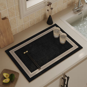 OULAISEN | Waterproof Oil-Resistant Kitchen Mat Durable Easy-to-Clean Splash-Proof Heat-Resistant Trimable