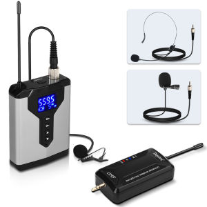 Depusheng | Bộ Micro Cài Áo Không Dây UHF Depusheng Q7 Với Bộ Phát Tín Hiệu Đeo Thân Người Dành Cho Giảng Dạy Bộ Micro Tụ Điện Tầm Xa