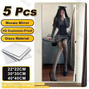 HD Mirror Glass Mirror Wall Sticker Full Body Mirror Stitching Mirror Square Glass DIY Mirror