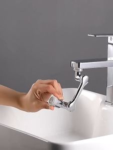 หัวต่อก๊อกน้ำ 1080องศา หัวต่อก๊อกอ่างล้างหน้า หัวต่อก๊อก หัวก๊อกห้องน้ำ หมุนได้ ปรับได้ ก๊อกเสริม สะดวกในการใช้งาน หัวก๊อกน้ำ ปรับน้ำได้ 2 โหมด