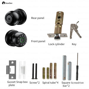 SmarDeer Fingerprint Lock Knob for Tuya Smart Lock App Control Passcode Unlock Electronic Digit Keypad Indoor Door Lock