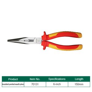 deli | 1000V high-voltage multi-purpose insulated electrician 8-inch 6-inch pliers steel wire pliers pointed pliers diagonal pliers