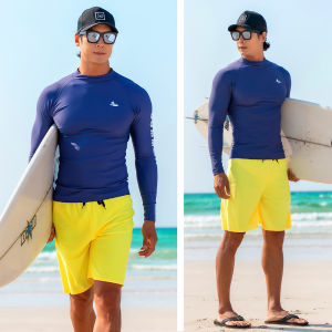 Sunscreen Swimsuit Long-Sleeved Swimsuit Mens Diving Suit Surfing Suit Quick-Drying Couple Dive Skin Wet Suit Hot Spring Top