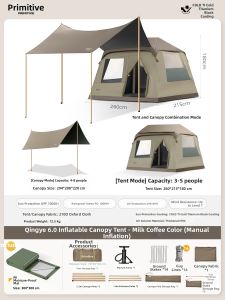 The Primitive | Auto Inflatable Tent Waterproof Two-in-One