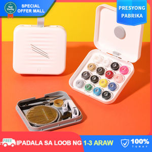 【Japanese Style】21Pcs Magnetic Sewing Set with Box DIY Multifunctional Sewing Hand Embroidery Tools Portable Needle Thread Box Anti-lost Home Sewing Kit Accessories