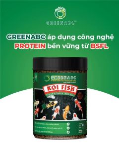 Thức ăn Cá Koi GREENABC - Koi Fish – Hàm lượng protein 40% giúp tăng size tăng màu tiêu hóa tốt tăng đề kháng - Bao 10kg