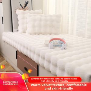 Fluffy Rabbit Fur Thick Pad Cream Style