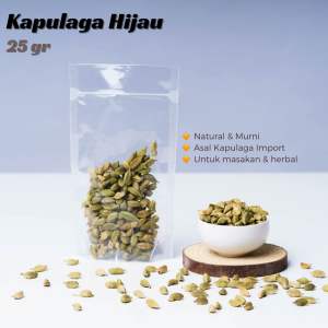 KAPULAGA HIJAU 25gr Biji Kapol 25 gram Kapul Green Cardamom India Kapolaga Rempah Herbal import arab