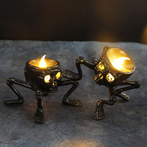 Halloween Decoration Skeleton Hand Holding Lantern Battery Operated Skeleton Foot LED Night Light For Trick-or-Treat Display
