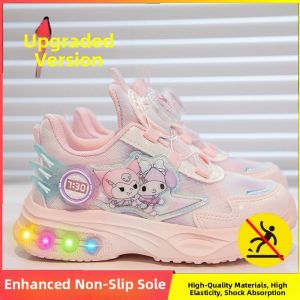 KUOBURENSHENG | Slip-resistant Waterproof Breathable Glow-in-the-Dark Girls Sports Shoes