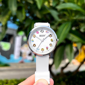 Snoopy Watch Womens Cartoon Cat Paw Printed dial with imported movement silicone strap waterproof for students