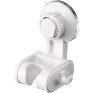 Punch-Free  Adjustable Suction Cup Shower Holder with Storage Hook Household Movable Shower Holder Bathroom Plastic Hook