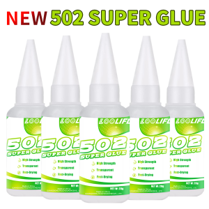 LOOLIFL 502 Super Glue Instant Quick-drying Cyanoacrylate Adhesive Leather Rubber Wood Metal Strong Bond Liquid Glue Tool1-5PCS