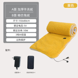 USB Lamb Velvet Heating Rabbit Velvet Warm Shoulder Wrap Washable Electric Blanket for Home Office Outdoor Leg Covering