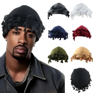 Autumn Winter Turban for Men Street Vintage Twist Head Wraps Durag Satin Lined Halo Turban for Women Modal and Satin Scarf Tie
