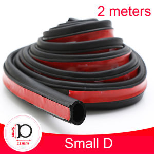 Car Door Seal Strip 2/4/8m Auto Rubber Sealant D Type Noise Insulation Anti-Dust Soundproofing Auto Sealing Strips Accessories