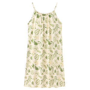 Váy ngủ nữ MiiOW Cat Person mỏng có đệm ngực bằng chất cotton pha thêu hoa