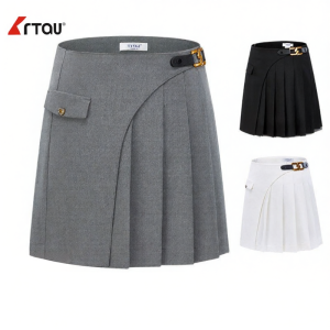 TTYGJ | High Waisted A-line Slimming Anti-exposure Skirt with Shorts