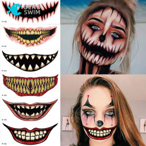 DENOSWIM สติกเกอร์รอยสักชั่วคราว 1/10ชิ้น ตลกฮาโลวีน ปิดแผล สยองขวัญ คอสเพลย์อุปกรณ์ปาร์ตี้