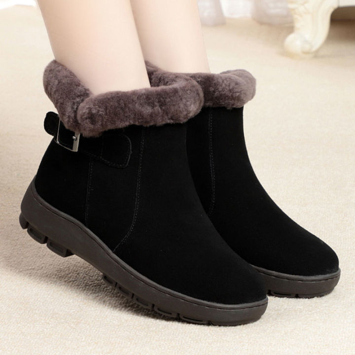 Warm Fleece Lined Snow Boots Women's Winter Booties Anti-slip