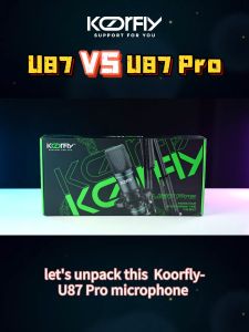 Koorfly Mic Condenser U87PRO Ori - Mic 48V Untuk PC Karaoke Youtube Gaming Podcast Mikrofon Perekam Kondensor dengan Shock Mount