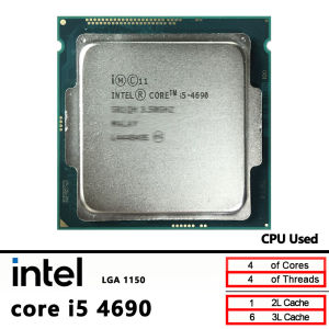 Intel | Intel Core i5-4690 Used i5 4690 3.5 GHz Quad-Core CPU 6M 84W LGA 1150