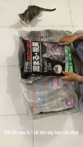 [9L ~ 4kg Siêu rẻ] - Cát Nhật Đen Mooncat chính hãng - Cát Vệ Sinh Cho Mèo