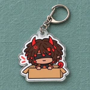 Bandai | for Unstable Universe ParrotX2 FlameFrags SpokeIsHere Wemmbu New Peripheral Acrylic Keychain Q Version Backpack Pendant Gifts