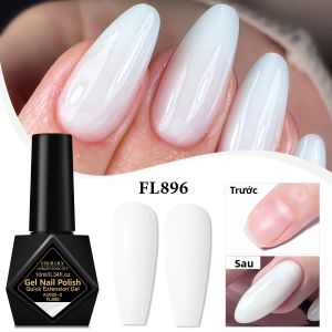Gel Làm Móng Dạng Gel Màu Trắng Sữa Hồng Nude FOUR LILY 10ml Làm Móng Nhanh Sử Dụng Đèn UV/LED Tự San Phẳng Dành Cho Làm Nail Nghệ Thuật Tự Làm