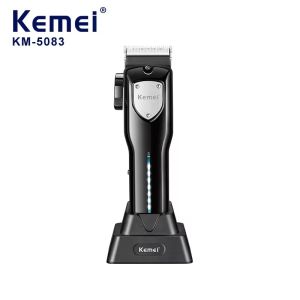 Kemei KM-5083 Hair Clipper for Men  Low Noise Electric Razor Shaver Adjustable Powder Metallurgy Tool Head Hair TrimmerIntelligent Display Light Hair Cutting Machine