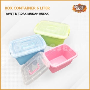 BOX CONTAINER 6L - Pegangan / Box Plastik Serbaguna 6L
