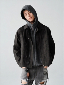 bluemonte | Áo Khoác Cổ Công Việc Chống Gió Micro-Creased