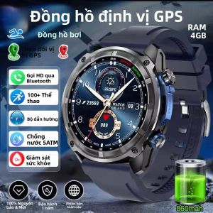Đồng Hồ Thông Minh GPS 2025 Bộ Nhớ Nhạc 4GB Pin 860mAh Thể Thao Ngoài Trời Bơi Lội Kính Cường Lực Corning Gorilla Glass Theo Dõi Nhịp Tim Tương Thích Android Wear
