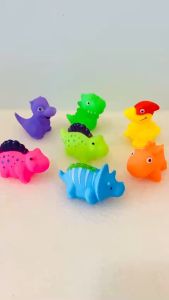 [BÓP KÊU CHIP CHIP] Đồ chơi trẻ em túi 7 chú khủng long chip thả hồ nước rất dễ thương cho bé yêu thích động vật 916