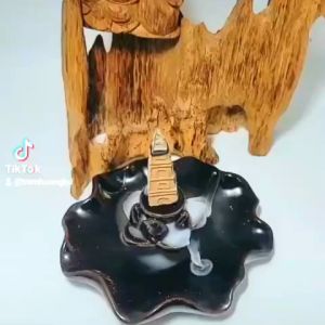 Nhang nụ tháp trầm hương HÙNG DUNG đốt xông nhà tẩy uế đồ thờ cúng phong thủy may mắn tài lộc cho gia chủ thanh lọc không khí