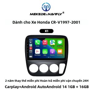 Đầu Radio Android 14 Cho Honda CR-V 1997-2001 Đầu Đa Phương Tiện Double Din Tích Hợp GPS Carplay Không Dây Android Auto Bluetooth Cắm Là Chạy