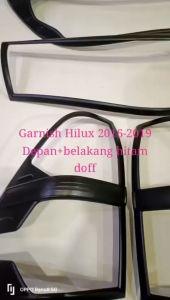Garnish Depan Belakang Hilux Revo/Rocco 2015-2023 List Lampu Hitam doff