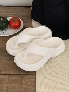 EVA Material Heightening Sandals Womens Korean Style Summer Outdoor Beach Shoes Buckle Foot Slippers Flat Bottom Pure Color