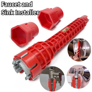 Multifunctional 8-In-1 Faucet And Sink Installation Tool Wrench For Water Pipes And Bathrooms