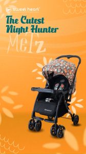 Sweet Heart Paris METZ 2 Way Push Elegant Baby Reversible Handler Stroller with Adorable Pattern Design (Newborn to 3 Years Old) Minnie Mouse Stroller - Lazada