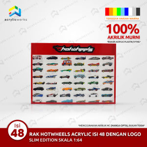 Rak Hotwheels Akrilik Isi 48 Slim Fit Edition