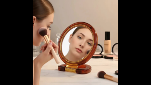 Round or Oval Standing Mirror - Double Sided Design for Versatile Use